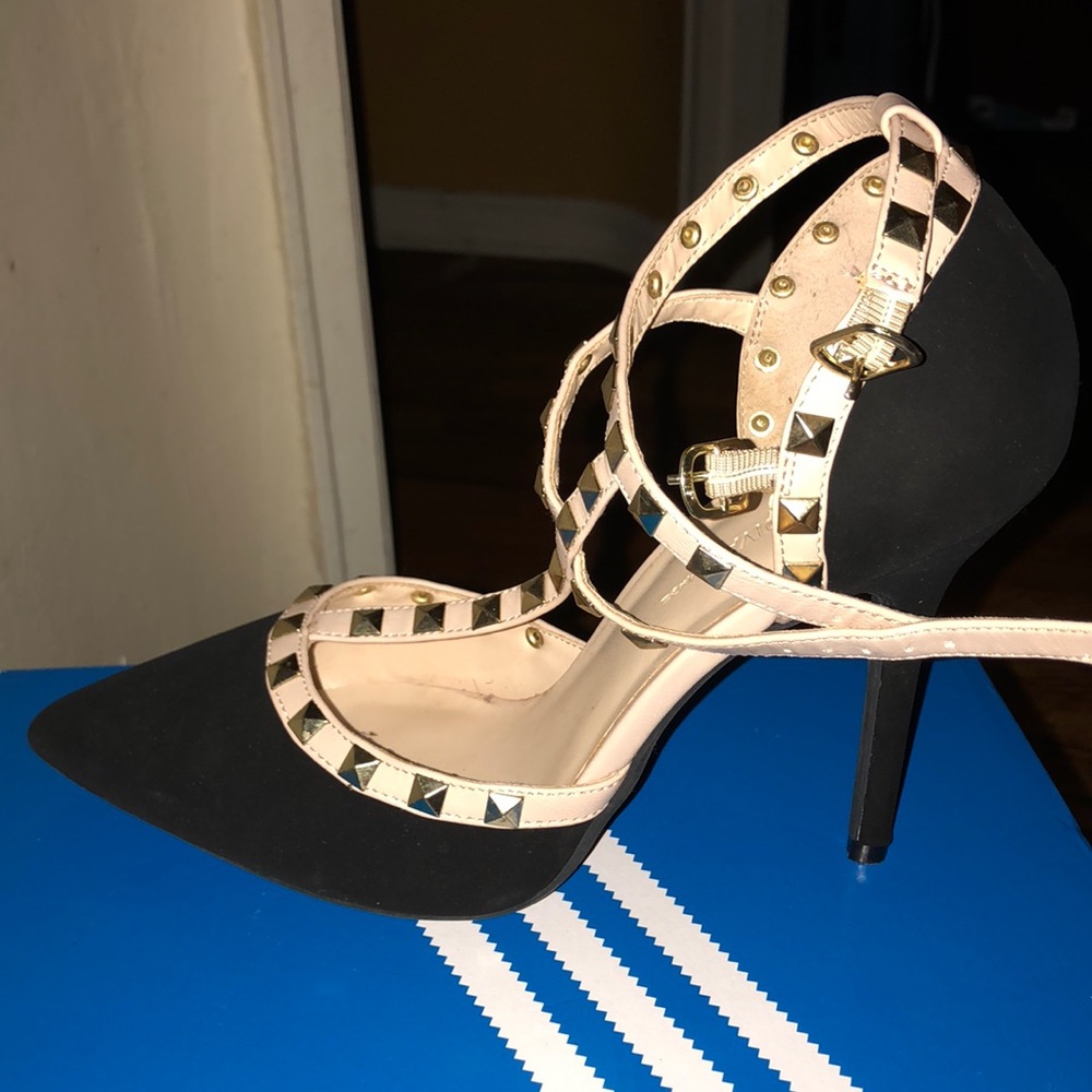 Black Studded Heels